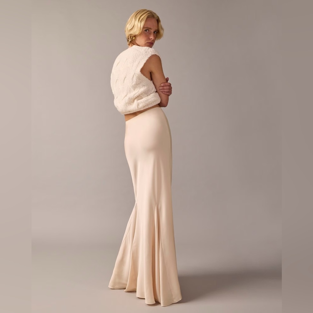 J.Crew Collection drapey slip skirt in featherweight satin